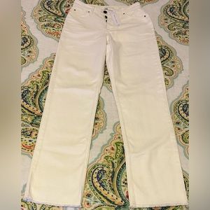 TopShop Boutique [sz 2] white button jeans (new)